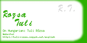 rozsa tuli business card